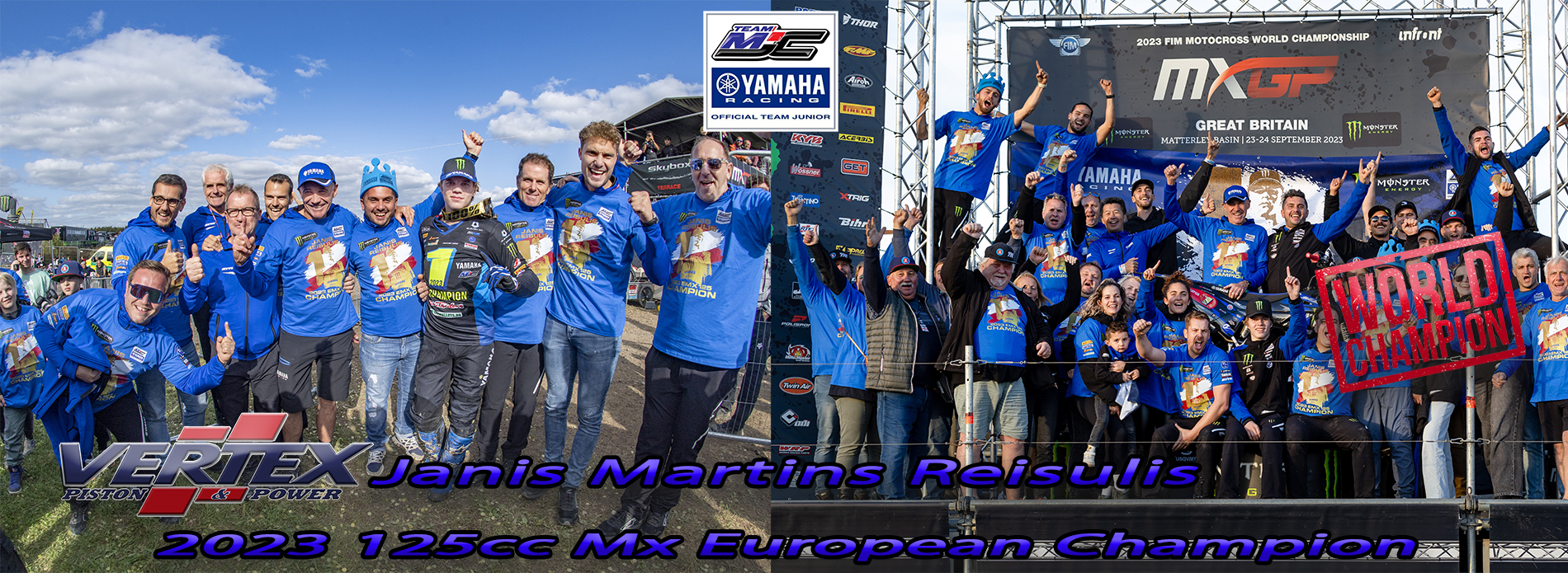 Vertex & Yamaha MJC & Janis Martins Reisulis 2023 125 Mx European Champion